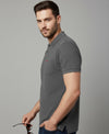 HiFlyers Men'S Solid Tshirts With Pocket Anthra