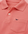 HiFlyers Men'S Solid Regular Fit Polo T-Shirt With Pocket -Cherry