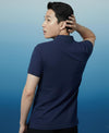 HiFlyers Men'S Solid Regular Fit Polo T-Shirt With Pocket -Denim