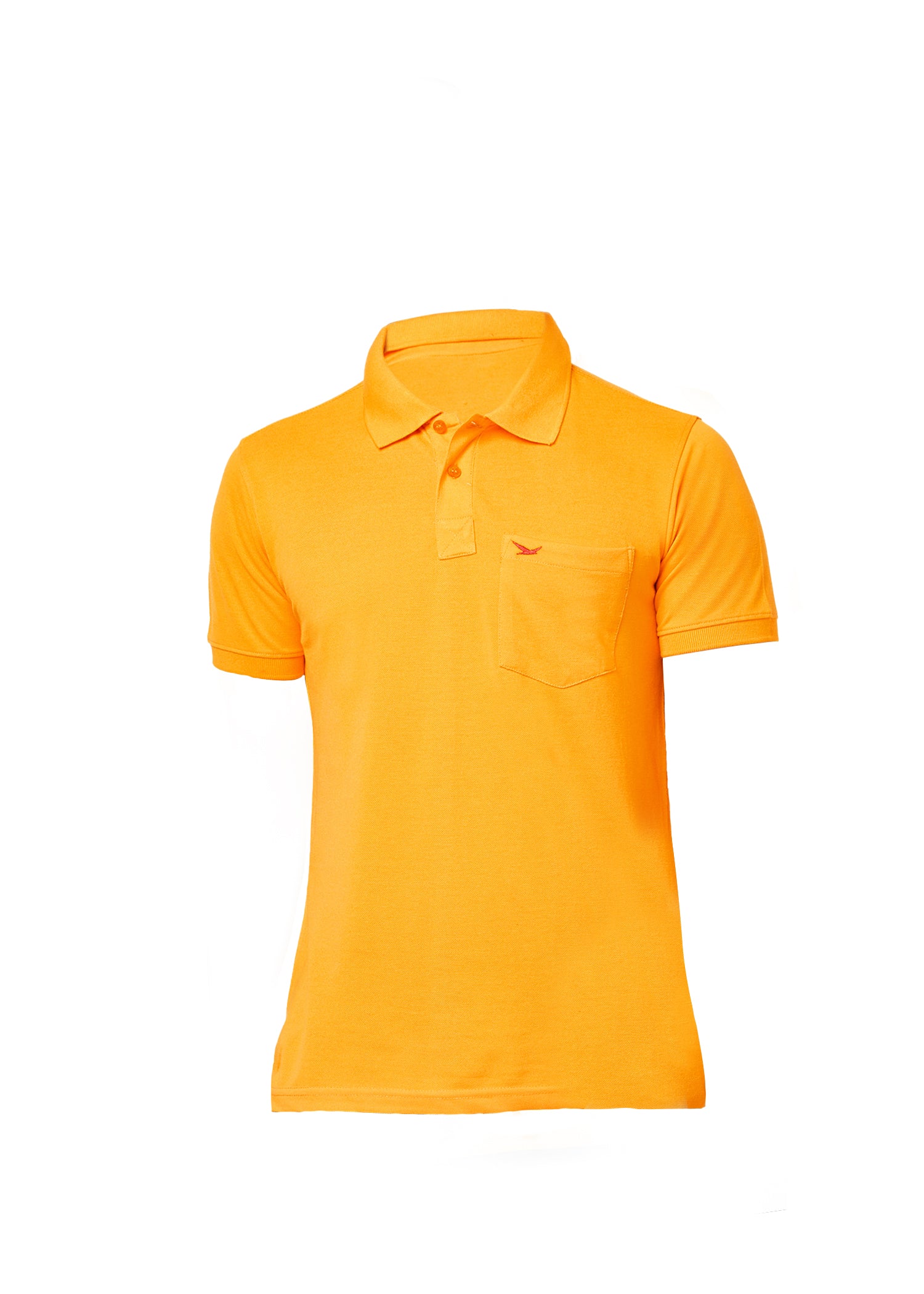 Hiflyers Men'S Solid Regular Fit Polo T-Shirt With Pocket -Mustard