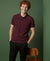HiFlyers Men'S Solid Tshirts With Pocket Maroon