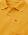 HiFlyers Men'S Solid Tshirts With Pocket Mustard