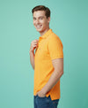 HiFlyers Men'S Solid Tshirts With Pocket Mustard
