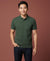 HiFlyers Men'S Solid Tshirts With Pocket Olive