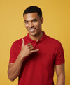 HiFlyers Men'S Solid Tshirts With Pocket Red