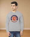 Hiflyers Men|Regular Fit|Chest Printed Cotton Fleece|Soft Stylish Casual Winter Wear Sweatshirt|Anthra