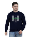 Hiflyers Men|Regular Fit|Chest Printed Cotton Fleece|Soft Stylish Casual Winter Wear Sweatshirt|Navy
