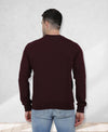 Hiflyers Men|Regular Fit|Chest Printed Cotton Fleece|Soft Stylish Casual Winter Wear Sweatshirt|Wine