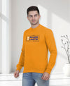 Hiflyers Men|Regular Fit|Chest Printed Cotton Fleece|Soft Stylish Casual Winter Wear Sweatshirt|Yellow