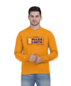 Hiflyers Men|Regular Fit|Chest Printed Cotton Fleece|Soft Stylish Casual Winter Wear Sweatshirt|Yellow