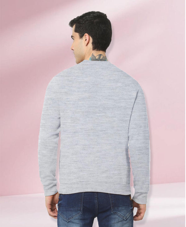 Hiflyers Men|Regular Fit|Chest Printed Cotton Fleece|Soft Stylish Casual Winter Wear Sweatshirt|Grey