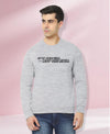 Hiflyers Men|Regular Fit|Chest Printed Cotton Fleece|Soft Stylish Casual Winter Wear Sweatshirt|Grey