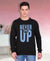 HiFlyers Full Sleeve Printed Men Sweatshirt - Black