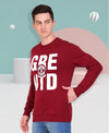 HiFlyers Full Sleeve Printed Men Sweatshirt-Maroon