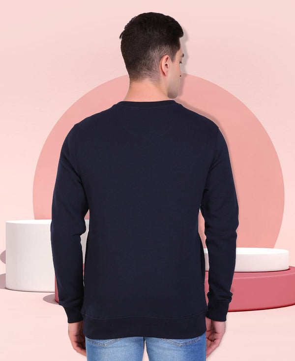 HiFlyers Full Sleeve Printed Men Sweatshirt-Navy