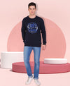HiFlyers Full Sleeve Printed Men Sweatshirt-Navy