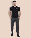 HiFlyers Mens Anthra Slim Fit Solid Terry Joggers
