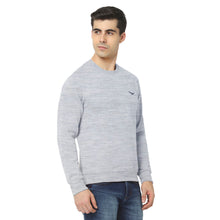 Hiflyers Men Slim Fit Solid Cotton Fleece Sweatshirt -Grey