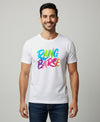 T.T. Men Holi Printed | Half Sleeves | Cotton Blended T-Shirts For Men | Regular Fit | White(Non-Returnable | Non-Exchangeable Item)