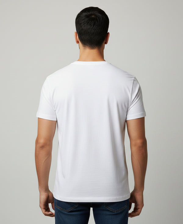 T.T. Men Holi Printed | Half Sleeves | Cotton Blended T-Shirts For Men | Regular Fit | White(Non-Returnable | Non-Exchangeable Item)