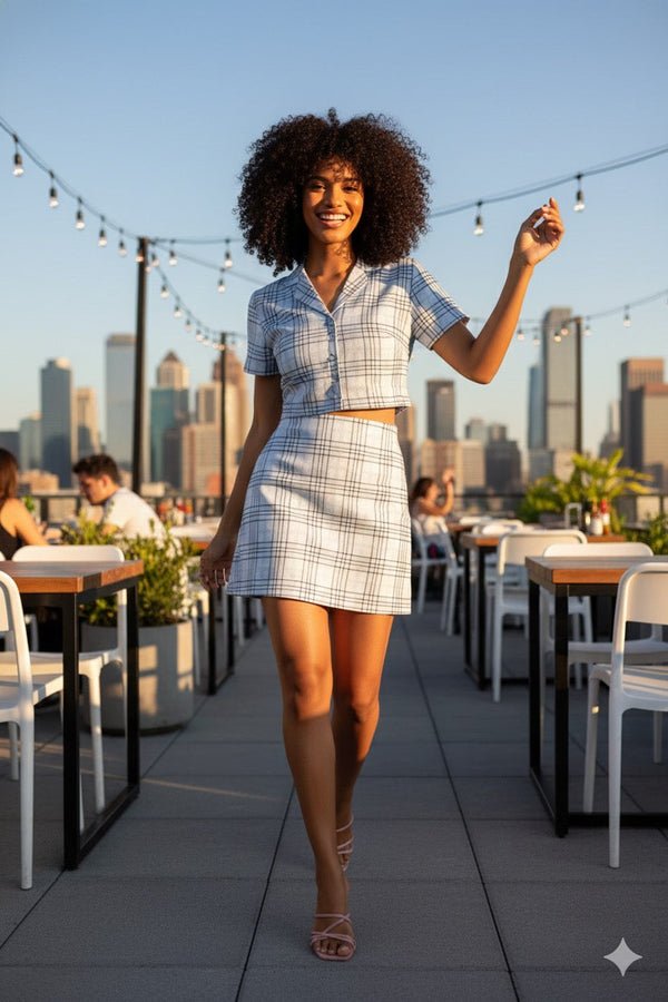 Garden Party Style Cheks Luxe Cord