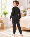 T.T. Boys|Regular Fit|Cotton Rich|With Elastomeric Finish|Soft & Warm Winter Innerwear For Kids|Full Sleeves Top & Bottom Set |Thermal Set||Black