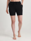 T.T. Women Regular Fit Poly Jersey Solid Short -Black