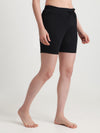 T.T. Women Regular Fit Poly Jersey Solid Short -Black