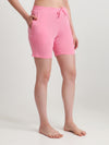 T.T. Women Regular Fit Poly Jersey Solid Short -Pink