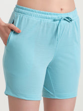 T.T. Women Regular Fit Poly Jersey Solid Short -Turquoise