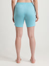 T.T. Women Regular Fit Poly Jersey Solid Short -Turquoise