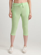 T.T. Women Regular Fit Poly Jersey Solid Capri -Green