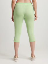 T.T. Women Regular Fit Poly Jersey Solid Capri -Green