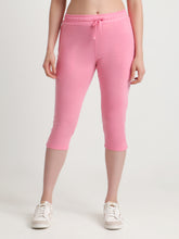 T.T. Women Regular Fit Poly Jersey Solid Capri -Pink