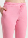 T.T. Women Regular Fit Poly Jersey Solid Capri -Pink