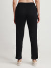 T.T. Women Regular Fit Poly Jersey Solid Trackpant -Black