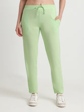 T.T. Women Regular Fit Poly Jersey Solid Trackpant -Green