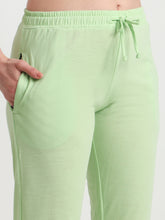 T.T. Women Regular Fit Poly Jersey Solid Trackpant -Green