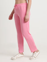 T.T. Women Regular Fit Poly Jersey Solid Trackpant -Pink