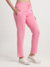 T.T. Women Regular Fit Poly Jersey Solid Trackpant -Pink