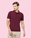 HiFlyers Men'S Solid Tshirts With Pocket Maroon