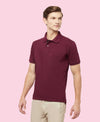 HiFlyers Men'S Solid Tshirts With Pocket Maroon