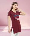T.T. Women Maroon Regular Printed Tunic