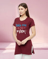 T.T. Women Maroon Regular Printed Tunic
