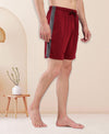 T.T. Men'S Poly Jersey Cut & Sew Short -Maroon