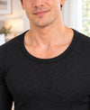 T.T. Men Regular Fit Cotton Rich With Elastomeric Finish Thermal Top Pack Of 1-Black