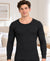 T.T. Men Regular Fit Cotton Rich With Elastomeric Finish Thermal Top Pack Of 1-Black