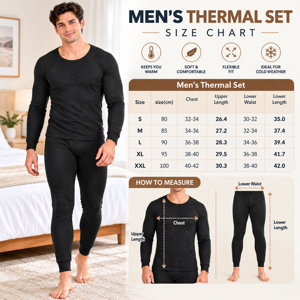 T.T. Men Regular Fit Cotton Rich With Elastomeric Finish Thermal Top Pack Of 2-Black