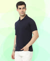 T.T. Men'S Solid Sinker Polo Tshirts With PocketNavy