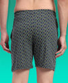 T.T. Men Regular Fit Cotton Polyster Printed Short With Zip Pocket Pack Of 1-Navy Geometric
